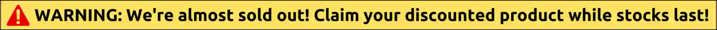Limited stock warning banner for discounted GoldAlign product